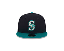 Load image into Gallery viewer, (Youth) Seattle Mariners New Era MLB 9FIFTY 950 Snapback Cap Hat Navy Blue Crown Teal Visor Team Color Logo Gray UV