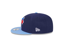 Load image into Gallery viewer, (Youth) Toronto Blue Jays New Era MLB 9FIFTY 950 Snapback Cap Hat Navy Blue Crown Sky Blue Visor Team Color Logo Gray UV