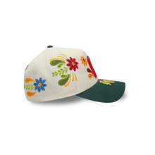 Load image into Gallery viewer, Mexico New Era 9FORTY 940 Adjustable A-Frame Cap Hat Cream Crown Dark Green Visor Red/White/Yellow Logo (Latin Heritage)