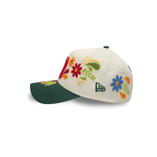 Load image into Gallery viewer, Mexico New Era 9FORTY 940 Adjustable A-Frame Cap Hat Cream Crown Dark Green Visor Red/White/Yellow Logo (Latin Heritage)