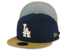 Load image into Gallery viewer, Los Angeles Dodgers New Era MLB 9FIFTY 950 Snapback Cap Hat Navy Blue Crown Wheat Visor White/Wheat Logo Gray UV (Color Pack)