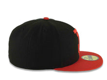 Load image into Gallery viewer, Tijuana Toros New Era LMB 59FIFTY 5950 Fitted Cap Hat Black Crown Red Visor Red Logo Gray UV