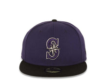 Load image into Gallery viewer, Seattle Mariners New Era MLB 59FIFTY 5950 Fitted Cap Hat Purple Crown Black Visor Purple/White/Black Logo