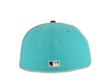 Load image into Gallery viewer, Miami Marlins New Era MLB 59FIFTY 5950 Fitted Cap Hat Teal Crown Black Visor Black/Teal/Silver Logo