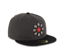 Load image into Gallery viewer, Philippines New Era 59FIFTY 5950 Fitted Cap Hat Dark Gray Crown Black Visor Red/Black Star Logo With Flag Back Logo