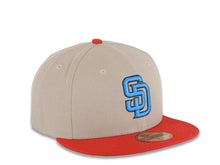 Load image into Gallery viewer, San Diego Padres New Era MLB 59FIFTY 5950 Fitted Cap Hat Gray Crown Red Visor Blue/Black Logo