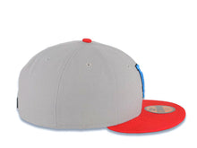 Load image into Gallery viewer, Los Angeles Dodgers New Era MLB 59FIFTY 5950 Fitted Cap Hat Gray Crown Red Visor Cardinal Blue/Black Logo