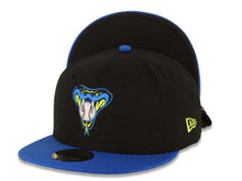Load image into Gallery viewer, Arizona Diamondbacks New Era MLB 59FIFTY 5950 Fitted Cap Hat Black Crown Royal Blue Visor Royal Blue/Neon Yellow/White Snake Logo