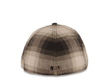 Load image into Gallery viewer, New York Yankees New Era MLB 59FIFTY 5950 Fitted Tallic Plaid Cap Hat Gray Crown Black/Black/Brown Visor Black Logo