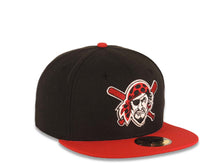 Load image into Gallery viewer, Pittsburgh Pirates New Era MLB 59FIFTY 5950 Fitted Cap Hat Black Crown Red Visor White/Red/Black Pirate Face/Head Logo