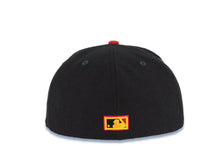 Load image into Gallery viewer, California Angels New Era MLB 59FIFTY 5950 Fitted Cap Hat Black Crown Yellow Visor Yellow/Red Logo Red UV