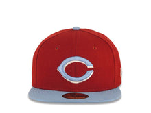 Load image into Gallery viewer, Cincinnati Reds New Era MLB 59FIFTY 5950 Fitted Cap Hat Cardinal Crown Sky Blue Visor Sky Blue/White Logo