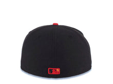 Load image into Gallery viewer, Pittsburgh Pirates New Era MLB 59FIFTY 5950 Fitted Cap Hat Black Crown Red Visor Yellow/Red Script/Text Logo
