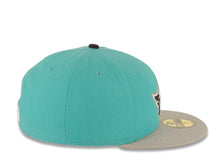 Load image into Gallery viewer, Los Angeles Anaheim Angels New Era MLB 59FIFTY 5950 Fitted Cap Hat Teal Crown Gray Visor Black/White Logo with Wing