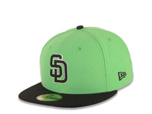 Load image into Gallery viewer, San Diego Padres New Era MLB 59FIFTY 5950 Cap Hat Green Crown Black Visor Black/White Logo