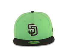 Load image into Gallery viewer, San Diego Padres New Era MLB 59FIFTY 5950 Cap Hat Green Crown Black Visor Black/White Logo