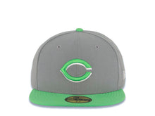 Load image into Gallery viewer, Cincinnati Reds New Era MLB 59FIFTY 5950 Fitted Cap Hat Gray Crown Green Visor Green/White Logo