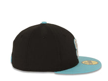 Load image into Gallery viewer, San Diego Padres New Era MLB 59FIFTY 5950 Fitted Cap Hat Black Crown Light Blue Visor Gray/Blue Logo