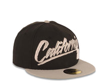 Load image into Gallery viewer, California Anaheim Angels New Era MLB 59FIFTY 5950 Fitted Retro Cap Hat Black Crown Gray Visor Gray/White Logo Green UV