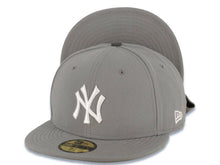 Load image into Gallery viewer, New York Yankees New Era MLB 59FIFTY 5950 Fitted Cap Hat Gray Crown Gray Visor White Logo