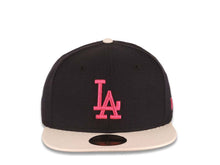 Load image into Gallery viewer, Los Angeles Dodgers New Era MLB 59FIFTY 5950 Fitted Cap Hat Dark Navy Blue Crown White Visor Magenta Logo