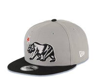 Load image into Gallery viewer, California Republic New Era 9FIFTY 950 Snapback Cap Hat Gray Crown Black Visor California Bear Logo California State Flag Side Patch