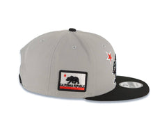 Load image into Gallery viewer, California Republic New Era 9FIFTY 950 Snapback Cap Hat Gray Crown Black Visor California Bear Logo California State Flag Side Patch