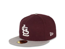 Load image into Gallery viewer, St. Louis Cardinals New Era MLB 59FIFTY 5950 Fitted Cap Hat Maroon Crown Gray Visor White Logo
