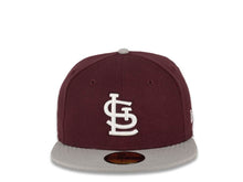 Load image into Gallery viewer, St. Louis Cardinals New Era MLB 59FIFTY 5950 Fitted Cap Hat Maroon Crown Gray Visor White Logo