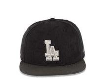 Load image into Gallery viewer, (Suede Crown) Los Angeles Dodgers New Era MLB 59FIFTY 5950 Cap Hat Black Crown Dark Gray Visor Gray/White Logo Camo UV