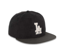 Load image into Gallery viewer, (Suede Crown) Los Angeles Dodgers New Era MLB 59FIFTY 5950 Cap Hat Black Crown Dark Gray Visor Gray/White Logo Camo UV