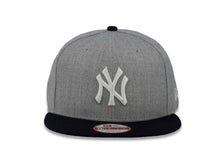 Load image into Gallery viewer, New York Yankees New Era MLB 9FIFTY 950 Snapback Heather Cap Hat Gray Crown Navy Blue Visor White Logo