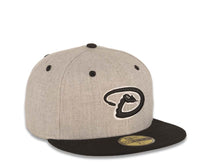 Load image into Gallery viewer, Arizona Diamondbacks New Era MLB 59FIFTY 5950 Fitted Cap Hat Heather Gray Crown Black Visor Black/White Logo