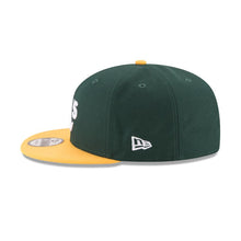 Load image into Gallery viewer, Oakland Athletics New Era MLB 9FIFTY 950 Snapback Cap Hat Green Crown Yellow Visor White Logo
