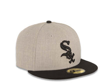 Load image into Gallery viewer, Chicago White Sox New Era MLB 59FIFTY 5950 Fitted Heather Cap Hat Gray Crown Black Visor Black Logo