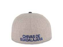 Load image into Gallery viewer, Chivas De Guadalajara New Era Liga MX 59FIFTY 5950 Fitted Cap Hat Heather Gray Crown Navy Blue Visor Team Color Logo