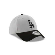 Load image into Gallery viewer, Los Angeles Dodgers New Era MLB 39THIRTY 3930 Flexfit Cap Hat Gray Crown Black Visor Black/White Logo