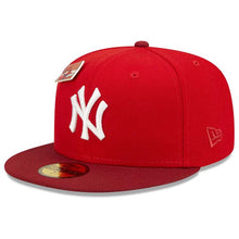 Load image into Gallery viewer, New York Yankees New Era MLB 59FIFTY 5950 Fitted Cap Hat Red Crown Cardinal Visor White Logo Green UV (Big League Chew)