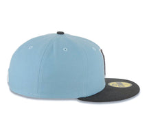 Load image into Gallery viewer, Los Angeles Dodgers New Era MLB 59FIFTY 5950 Fitted Cap Hat Light Blue Crown Dark Gray Visor Black/White Logo