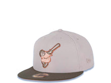 Load image into Gallery viewer, San Diego Padres New Era MLB 59FIFTY 5950 Fitted Cap Hat Stone Crown Olive Visor Peach/Metallic Copper Swinging Friar Logo 40th Anniversary Side Patch