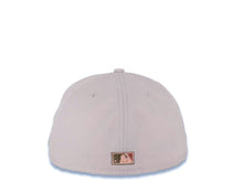 Load image into Gallery viewer, San Diego Padres New Era MLB 59FIFTY 5950 Fitted Cap Hat Stone Crown Olive Visor Peach/Metallic Copper Swinging Friar Logo 40th Anniversary Side Patch