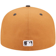 Load image into Gallery viewer, San Diego Padres New Era MLB 59FIFTY 5950 Fitted Cap Hat Light Brown Crown Dark Gray Visor White Logo (Color Pack)