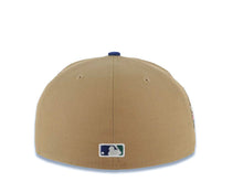 Load image into Gallery viewer, Los Angeles Dodgers New Era MLB 59FIFTY 5950 Fitted Cap Hat Khaki Crown Royal Blue Visor White Logo 60th Anniversary Side Patch Green UV