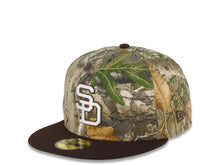 Load image into Gallery viewer, San Diego Padres New Era MLB 59FIFTY 5950 Fitted Cap Hat Real Tree Edge Camo Crown Dark Brown Visor White Logo Jackie Robinson 50th Anniversary Side

