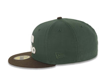 Load image into Gallery viewer, San Diego Padres New Era MLB 59FIFTY 5950 Fitted Cap Hat Green Crown Brown Visor Cream/Brown Script Logo Petco Park Side Patch Gray UV