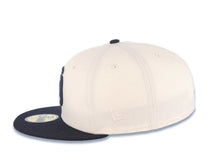 Load image into Gallery viewer, San Diego Padres New Era MLB 59FIFTY 5950 Fitted Cap Hat Cream Crown Navy Blue Visor Navy Blue/Metallic Gold Logo 40th Anniversary Side Patch Gray UV