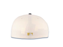 Load image into Gallery viewer, San Diego Padres New Era MLB 59FIFTY 5950 Fitted Cap Hat Cream Crown Navy Blue Visor Navy Blue/Metallic Gold Logo 40th Anniversary Side Patch Gray UV