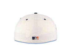 Load image into Gallery viewer, San Diego Padres New Era MLB 59FIFTY 5950 Fitted Cap Hat Cream Crown Navy Blue Visor Navy Blue/Orange Logo 25th Anniversary Side Patch Gray UV