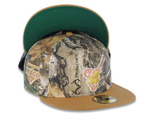 Load image into Gallery viewer, San Diego Padres New Era MLB 59FIFTY 5950 Fitted Cap Hat Real Tree Edge Crown Bronze Visor Metallic Gold Friar Logo Petco Park Side Patch