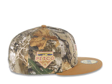 Load image into Gallery viewer, San Diego Padres New Era MLB 59FIFTY 5950 Fitted Cap Hat Real Tree Edge Crown Bronze Visor Metallic Gold Friar Logo Petco Park Side Patch